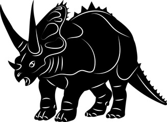 Fototapeta premium dinosaur silhouette on white background vector