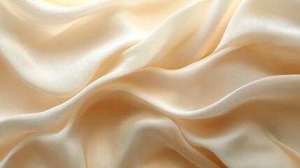 Obraz premium Smooth beige fabric is draped and softly illuminated by light