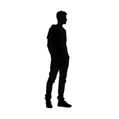 Obraz premium man standing silhouette