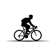 Obraz premium biking silhouette