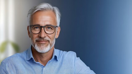 Obraz premium Professional office portrait of a confident businessman success mindset close-up