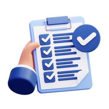done task 3d icon illustration
