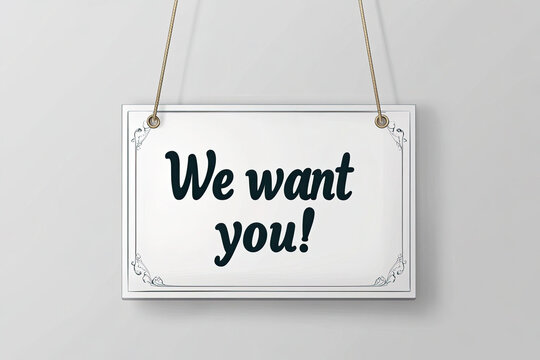 We Want You Hiring Sign  Job Opportunity Employment Wanted Poster Now Accepting Applications