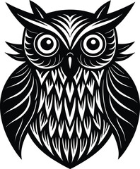 owl on white background