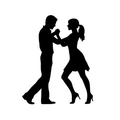 dance couple silhouette