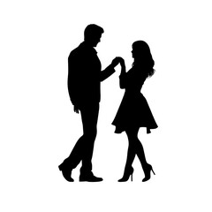 couple dancing silhouette