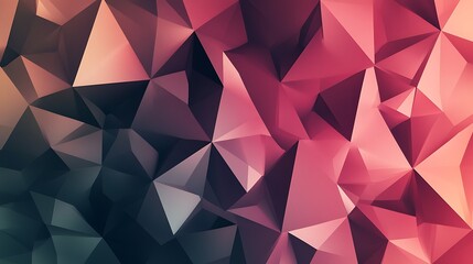 Obraz premium Abstract Crimson And Teal Geometric Polygonal Pattern