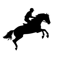 horse jumping silhouette