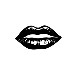 Fototapeta premium lips silhouette