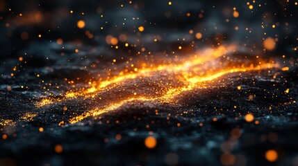 Obraz premium Glowing embers, volcanic ash background, fiery texture