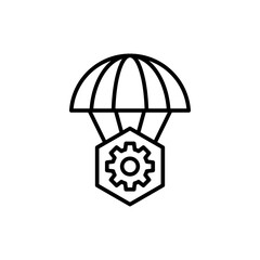 Web3 airdrop outline icons, minimalist vector illustration ,simple transparent graphic element .Isolated on white background