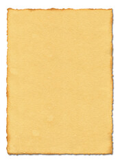 Fototapeta premium Old parchment paper texture background. Isolated on transparent layer