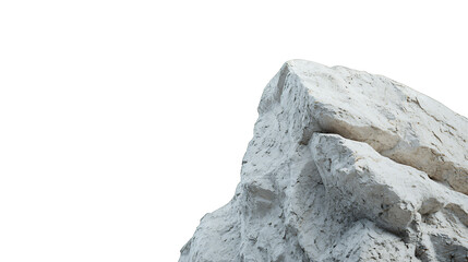 a white rock on a transparent background, PNG image, PNG file, Generative art.