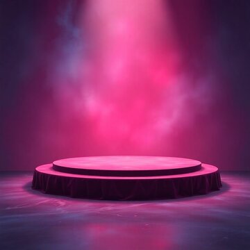 empty stage with spotlight