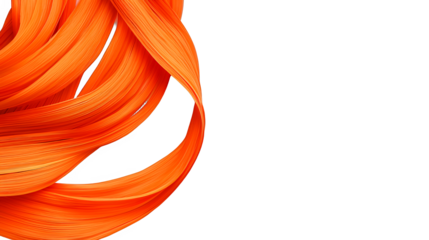 an orange hair on a transparent background, PNG image, PNG file, Generative art.