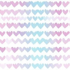 A pastel ombr&Atilde;&copy; heart pattern, with hearts transitioning in soft gradients from one hue to another, creating a soothing effect