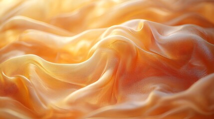 Obraz premium Golden silk fabric draped, elegant texture, light background, for design inspiration