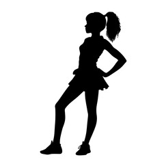 cheerleader clipart silhouette