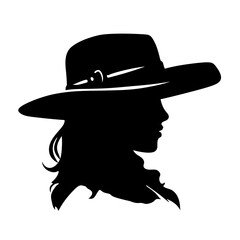 cowgirl hat silhouette