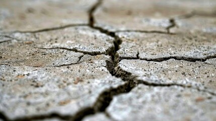 Obraz premium a view of cracked ground decorated with sunlight