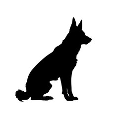 german shepherd dog silhouette