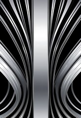 Silver Stream Abstract with Dark Accent Background and Glossy Surface