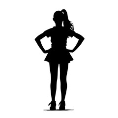 Fototapeta premium cheerleader silhouette