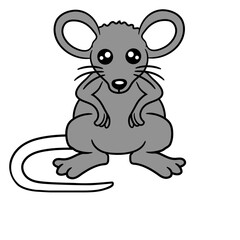 Mouse Mice Cute Little Rat Rodent Friendly Sweet Design Lover Art Vector Illustration Card T-Shirt Poster Sticker Graphic Print Decorative Drawing Isolated Logo Decoration Symbol Creative Cool Style
