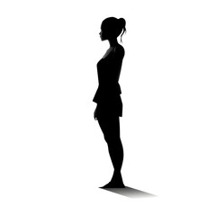 Fototapeta premium woman standing silhouette