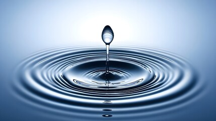 Tranquil Ripples of Water Creating a Refreshing Reflection in Blue