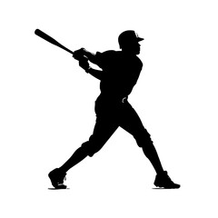 Obraz premium baseball player silhouette