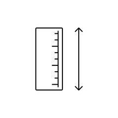 Transparent Ruler Icon outline vector.