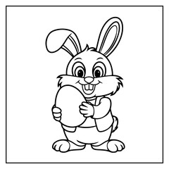 Obraz premium Easter Egg Bold and Easy Coloring Book For Kids and Adults