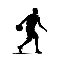 Obraz premium basketball players silhouette