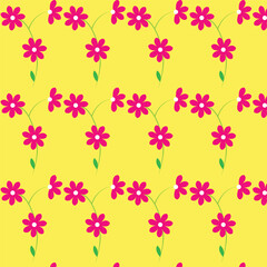 seamless pattern with yellow flowers design background