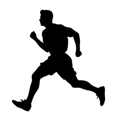 Obraz premium running man silhouette