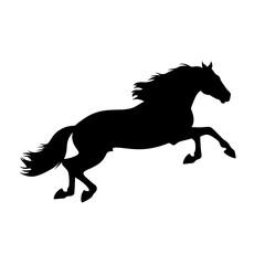 horse jumping silhouette