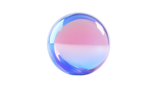 a blue sphere on a transparent background, with a dark background PNG image, PNG file, Generative art.