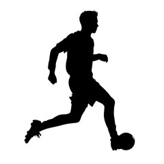 Naklejka premium soccer silhouette