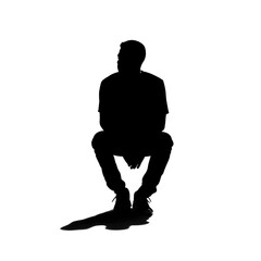 sitting silhouette