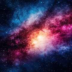 Fototapeta premium A stunning cosmic scene highlighting vibrant colors and swirling patterns in the universe, evoking a sense of wonder and exploration.