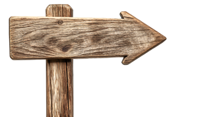 a wooden sign in the shape of an arrow PNG image, PNG file, Generative art.