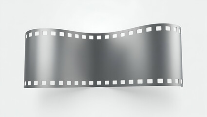 Obraz premium A Sleek Modern 3D Illustration of a Film Strip Isolated on a Clean Background – Cinematic and Creative Visual