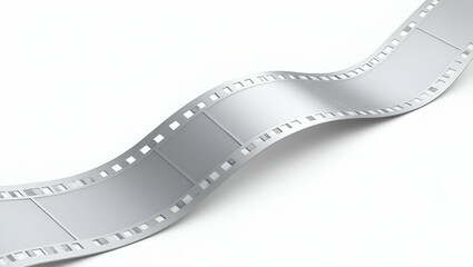 Fototapeta premium A Sleek Modern 3D Illustration of a Film Strip Isolated on a Clean Background – Cinematic and Creative Visual