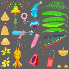 Songkran decoration set for design