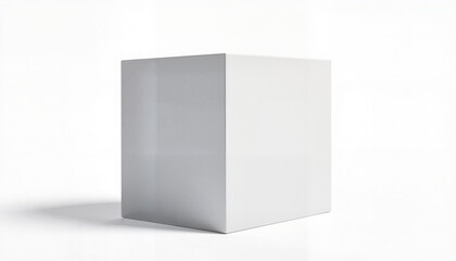 Fototapeta premium White square box on white background