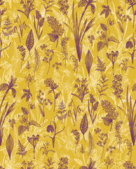 autumn leaves seamless pattern