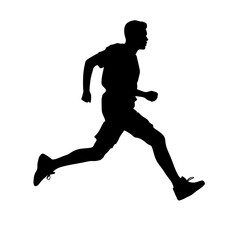 Naklejka premium run silhouette