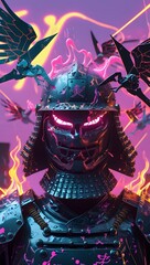 Chines face with mask generated with ai