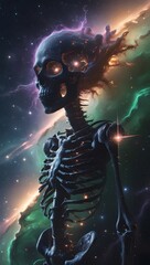 Skull abstract background for wallpaper generated with ai